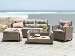 Loungeset MORA 4-sits M/schäslong Natur