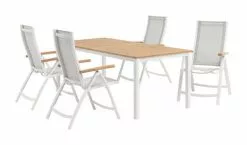 JUTLANDIA RAMTEN L206 Bord Hårdträ + 4 SLITE Positionsstol Vit -butiken JUTLANDIA 149982