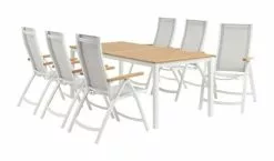 JUTLANDIA RAMTEN L206 Bord Hårdträ + 4 SLITE Positionsstol Vit -butiken JUTLANDIA 149983