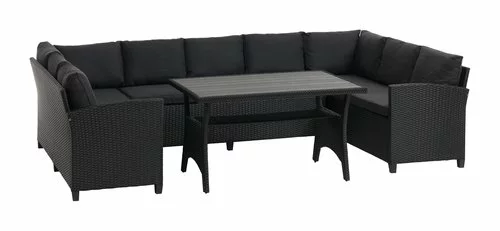 Loungeset ULLEHUSE 9-sits Förvaring Svart 4 Loungeset ULLEHUSE 9-sits Förvaring Svart - Bild 2