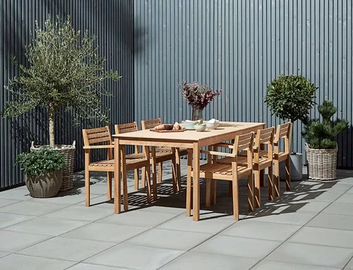 JUTLANDIA VESTERHAVET L210 Bord Teak + 4 VESTERHAVET Stol Teak 7 JUTLANDIA VESTERHAVET L210 Bord Teak + 4 VESTERHAVET Stol Teak - Bild 5