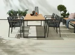 DAGSVAD L190 Bord Natur + 4 NABE Stol Svart 7 DAGSVAD L190 Bord Natur + 4 NABE Stol Svart -butiken JUTLANDIA 151504