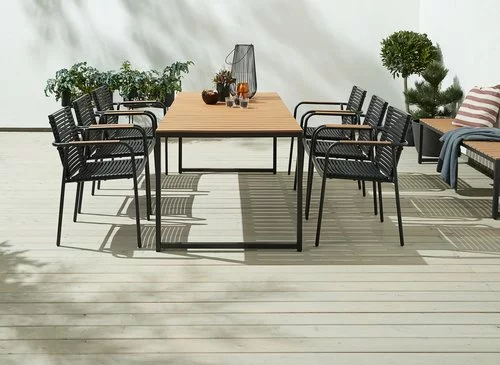 DAGSVAD L190 Bord Natur + 4 NABE Stol Svart 5 DAGSVAD L190 Bord Natur + 4 NABE Stol Svart - Bild 3