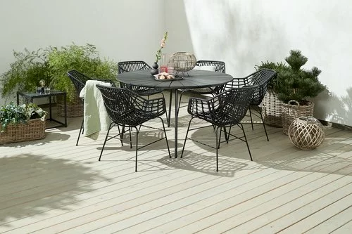 JUTLANDIA RANGSTRUP Ø130 Bord Svart + 4 ILDERHUSE Stol Svart 5 JUTLANDIA RANGSTRUP Ø130 Bord Svart + 4 ILDERHUSE Stol Svart - Bild 3