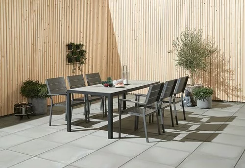 JUTLANDIA Bord MAMRELUND B90xL195 Grå 8 JUTLANDIA Bord MAMRELUND B90xL195 Grå - Bild 6