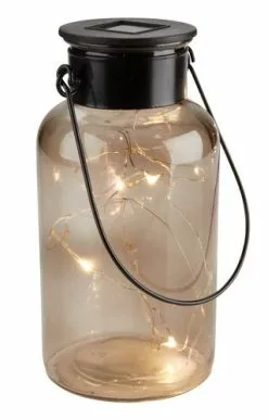 Solcellslampa BERGAND Ø8xH16 Rökfärgad -butiken JUTLANDIA 177212