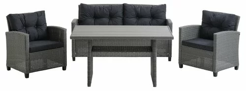 Loungeset VISBY 4-sits Grå 4 Loungeset VISBY 4-sits Grå - Bild 2