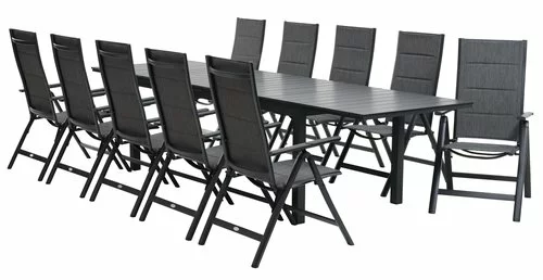 JUTLANDIA VATTRUP L206/319 Bord Svart + 4 MYSEN Stol Grå 5 JUTLANDIA VATTRUP L206/319 Bord Svart + 4 MYSEN Stol Grå - Bild 3