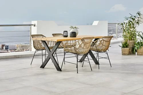 JUTLANDIA ELLEKILDE L180 Bord Teak + 4 ILDERHUSE Stol Natur 7 JUTLANDIA ELLEKILDE L180 Bord Teak + 4 ILDERHUSE Stol Natur - Bild 5