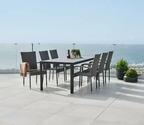 JUTLANDIA PINDSTRUP L205 Bord Grå + 4 GUDHJEM Stol Grå 4 JUTLANDIA PINDSTRUP L205 Bord Grå + 4 GUDHJEM Stol Grå - Bild 2