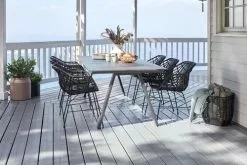 JUTLANDIA FAUSING L220 Bord Svart + 4 ILDERHUSE Stol Svart -butiken JUTLANDIA 178539