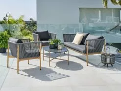 JUTLANDIA Loungeset BYMARKA 5-sits Snabbtorkande Grå