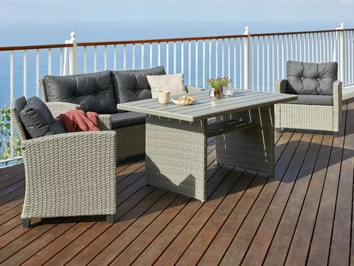 Loungeset VISBY 4-sits Grå 3 Loungeset VISBY 4-sits Grå