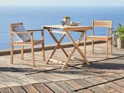 JUTLANDIA VESTERHAVET L70 Bord Teak + 2 VESTERHAVET Stol Teak