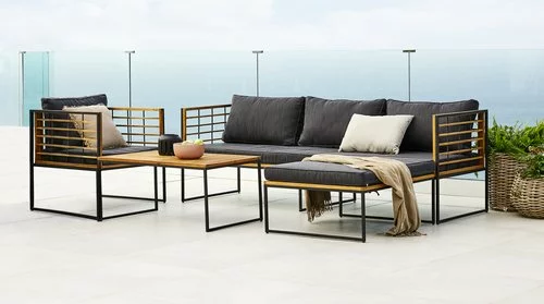 JUTLANDIA Loungeset UGILT M/schäslong 4-sits Trä 3 JUTLANDIA Loungeset UGILT M/schäslong 4-sits Trä