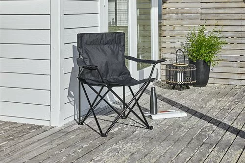 Campingstol HALDBAKKEN Svart 4 Campingstol HALDBAKKEN Svart - Bild 2