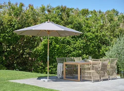 Marknadsparasoll LEMVIG Ø300cm Grå 4 Marknadsparasoll LEMVIG Ø300cm Grå - Bild 2