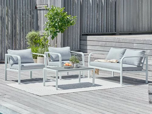 Loungeset VASTO 4-sits Vit 3 Loungeset VASTO 4-sits Vit