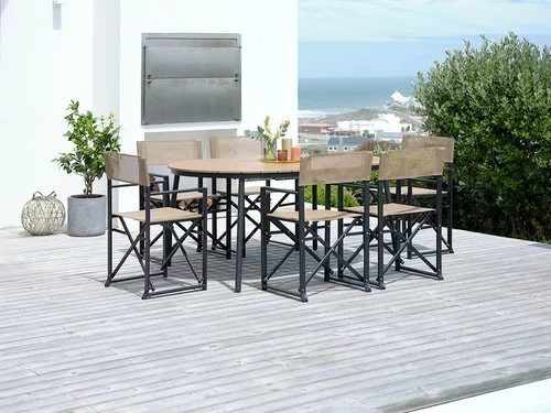 JUTLANDIA TAGEHOLM L120/170 Bord Natur + 4 NAGELSTI Klappstol Svart 6 JUTLANDIA TAGEHOLM L120/170 Bord Natur + 4 NAGELSTI Klappstol Svart - Bild 4