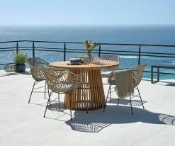 HOLTE Ø120 Bord Hårdträ + 4 ILDERHUSE Stol Natur 8 HOLTE Ø120 Bord Hårdträ + 4 ILDERHUSE Stol Natur -butiken JUTLANDIA 201804