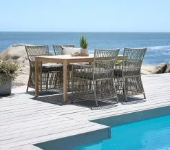 JUTLANDIA VESTERHAVET L150 Bord Teak + 4 FJELLERUP Stol Natur -butiken JUTLANDIA 201806 1