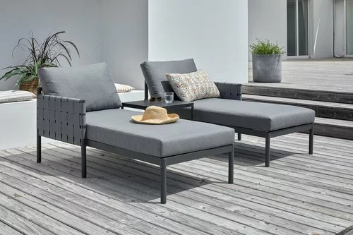 JUTLANDIA Solsäng IANO B136xL156 Grå 4 JUTLANDIA Solsäng IANO B136xL156 Grå - Bild 2