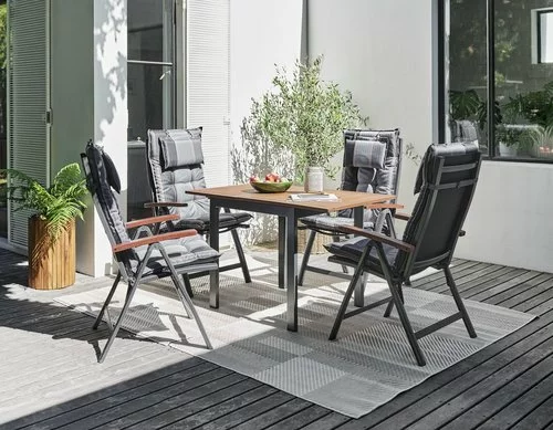 JUTLANDIA YTTRUP L75/126 Bord Hårdträ + 4 LIMHAMN Positionsstol Grå 5 JUTLANDIA YTTRUP L75/126 Bord Hårdträ + 4 LIMHAMN Positionsstol Grå - Bild 3