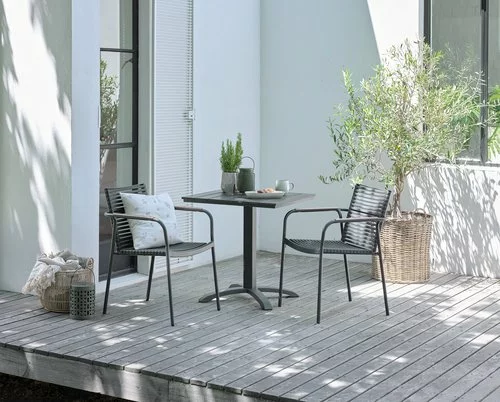 JUTLANDIA Cafébord HOBRO B70xL70 Svart 7 JUTLANDIA Cafébord HOBRO B70xL70 Svart - Bild 5