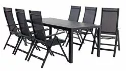 JUTLANDIA MADERUP L205 Bord Svart + 4 LOMMA Positionsstol Svart -butiken JUTLANDIA 80219